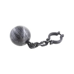 CHAINE DE PRISONNIER AVEC BOULET 17 CM