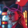 CASQUETTE AVEC LED ROSE FUCHSIA