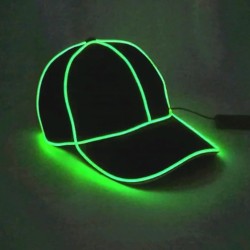CASQUETTE AVEC LED VERT 