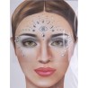 BIJOUX OU STRASS DE VISAGE ET CORPS DISCO ARGENT ET BLEU
