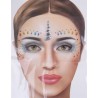 BIJOUX OU STRASS DE VISAGE ET CORPS RAINBOW MULTICOLORE