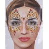 BIJOUX OU STRASS DE VISAGE ET CORPS FIRE ROUGE ET OR