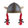 CASQUE GROS GAULOIS AVEC NATTES ROUGE