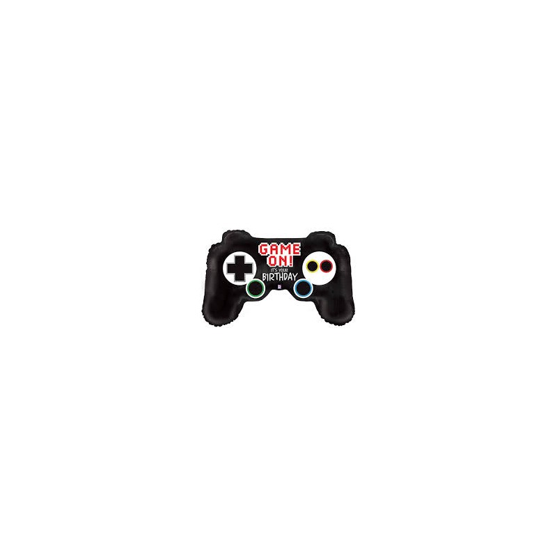 BALLON METALLIQUE MANETTE DE CONSOLE DE JEUX 91 CM 