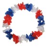COLLIER DE FLEURS SUPPORTER FRANCE BLEU BLANC ROUGE