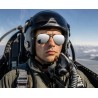 LUNETTES FORME PILOTE - AVIATEUR - POLICE - VERRES MIROIR