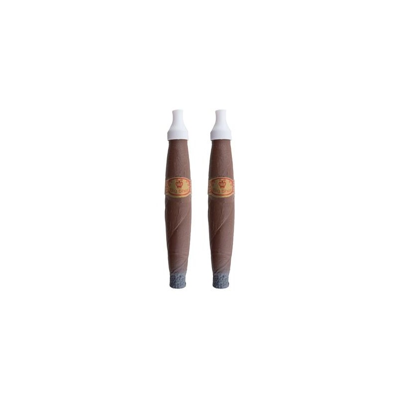 FAUX CIGARE GEANT EN PLASTIQUE 22 CM 2 PIECES