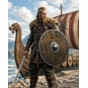 BOUCLIER ROND DE VIKING IMITATION BOIS + EPEE