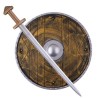 BOUCLIER ROND DE VIKING IMITATION BOIS + EPEE