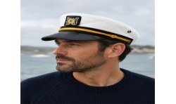 CASQUETTE CAPITAINE DE BATEAU BLANCHE MARIN 
