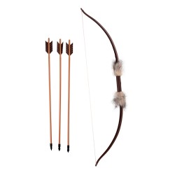 ARC 70 CM ET 3 FLECHES 50 CM D'INDIEN EN PLASTIQUE