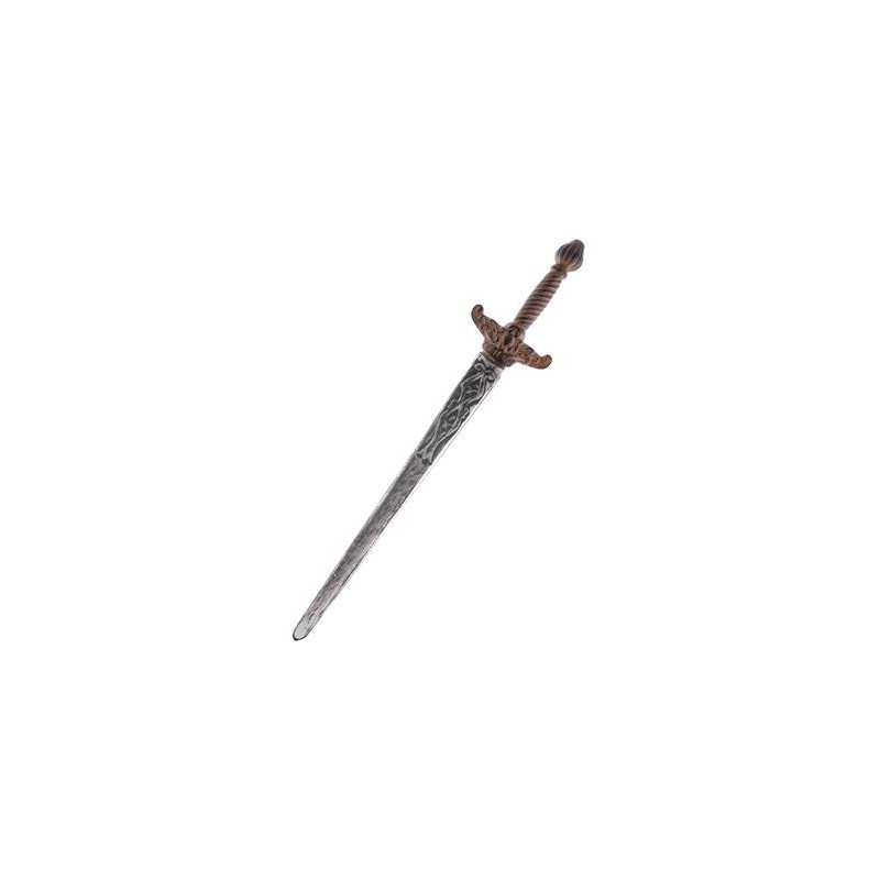 EPEE CHEVALIER EN PLASTIQUE OR ET ARGENT 90 CM 