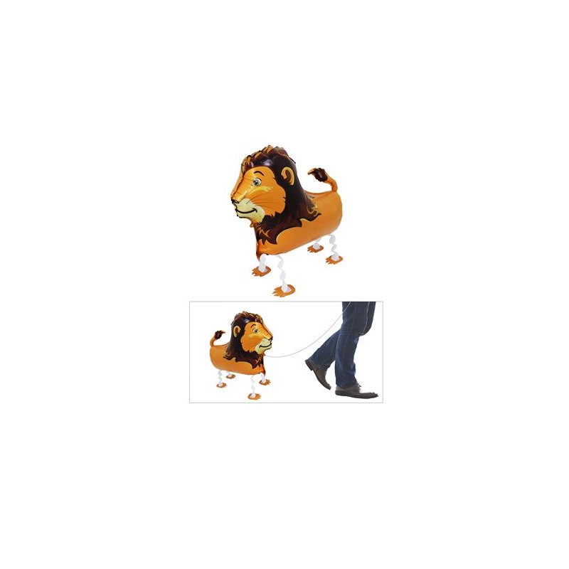 BALLON METALLIQUE MARCHEUR AIRWALKER LION 54 X 63.5 CM 
