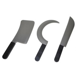 ARME EN PLASTIQUE 46 CM FAUCILLE OU FAUX