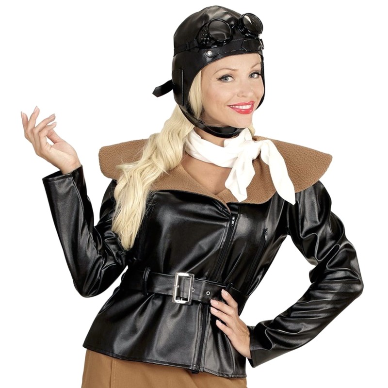 DEGUISEMENT AVIATRICE JUPE ET BLOUSON TAILLE S