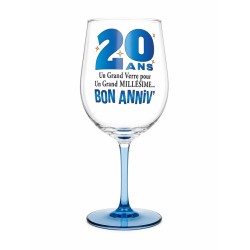 VERRE A VIN XXXL CADEAU ANNIVERSAIRE 20 ANS