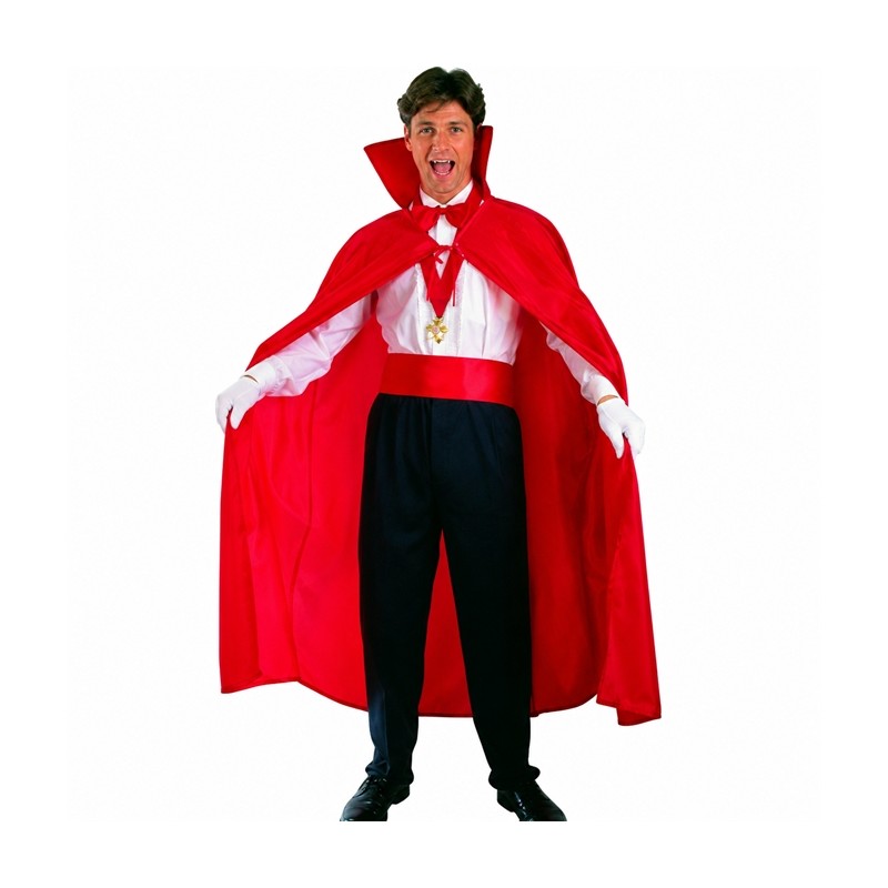 DEGUISEMENT CAPE ROUGE AVEC CHAINETTE OR