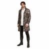 DEGUISEMENT VESTE LONGUE DE PIRATE MARRON + CHEMISE BLANCHE A LACET TAILLE S-M