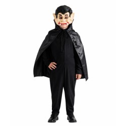 CAPE VINYLE + MASQUE HALLOWEEN PETIT VAMPIRE
