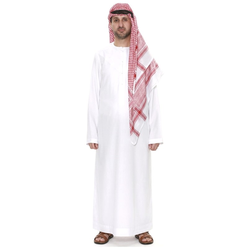 DEGUISEMENT SHEIK ARABE BLANC TAILLE M