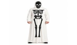 DEGUISEMENT TUNIQUE SQUELETTE BLANC TAILLE M/L