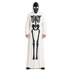 DEGUISEMENT TUNIQUE SQUELETTE BLANC TAILLE M/L
