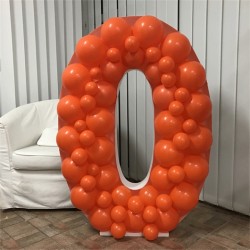 CHIFFRE 0 MOSAIC STRUCTURE A REMPLIR DE BALLONS 120 CM