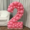 CHIFFRE 2 MOSAIC STRUCTURE A REMPLIR DE BALLONS 120 CM