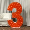 CHIFFRE 3 MOSAIC STRUCTURE A REMPLIR DE BALLONS 120 CM