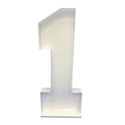 CHIFFRE 1 MOSAIC STRUCTURE EN SAGEX A REMPLMIR DE BALLONS 120 CM