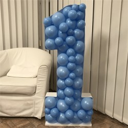 CHIFFRE 1 MOSAIC STRUCTURE EN SAGEX A REMPLMIR DE BALLONS 120 CM