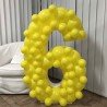 CHIFFRE 6 MOSAIC STRUCTURE EN SAGEX A REMPLIR DE BALLONS 120 CM
