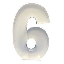 CHIFFRE 6 MOSAIC STRUCTURE EN SAGEX A REMPLIR DE BALLONS 120 CM