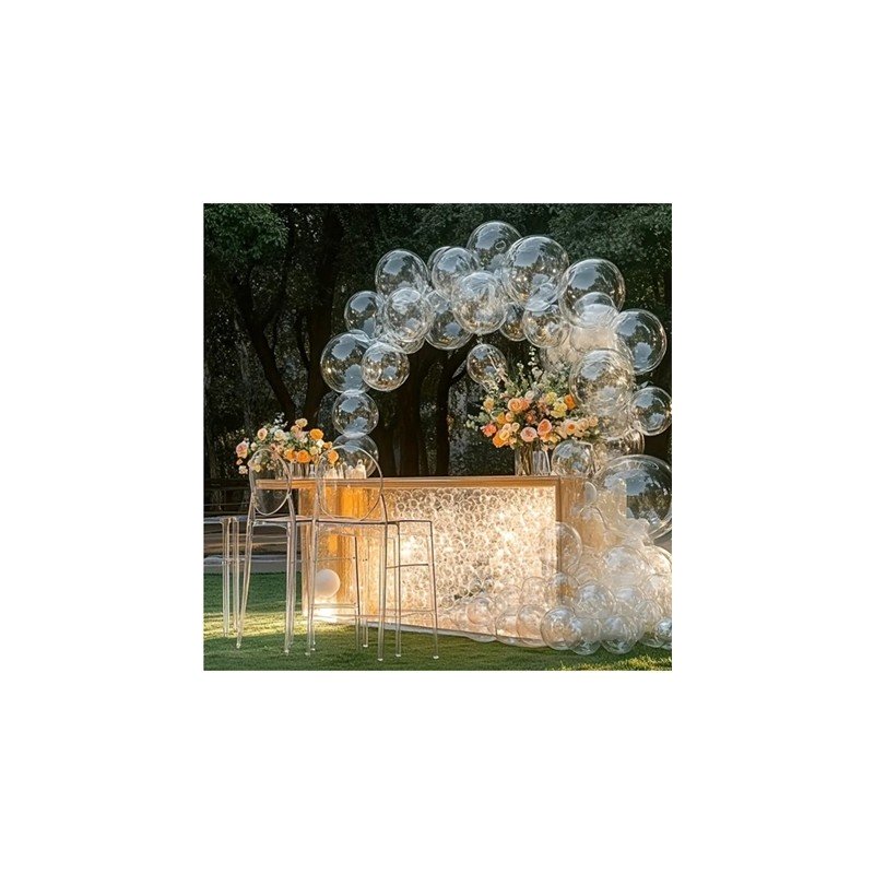 KIT 40 BALLONS BULLES EN PLASTIQUE TRANSPARENTS
