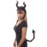 SET DEMON NOIR SERRE TETE CORNES ET DENTELLE + QUEUE