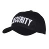 CASQUETTE NOIRE SECURITY BRODE BLANC