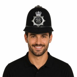 CHAPEAU POLICIER ANGLAIS BOBBY LONDRES VERSION LUXE