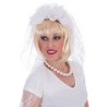 VOILE DE MARIEE DENTELLE BLANCHE SUR PEIGNE