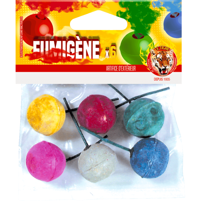 SACHET DE 6BOULES FUMIGENES 
