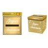URNE JOYEUX ANNIVERSAIRE OR ECRITURE BLANCHE 20 X 20 X 20 CM 