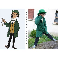 DEGUISEMENT VESTE VERTE PROFESSEUR TOURNESOL TAILLE XS