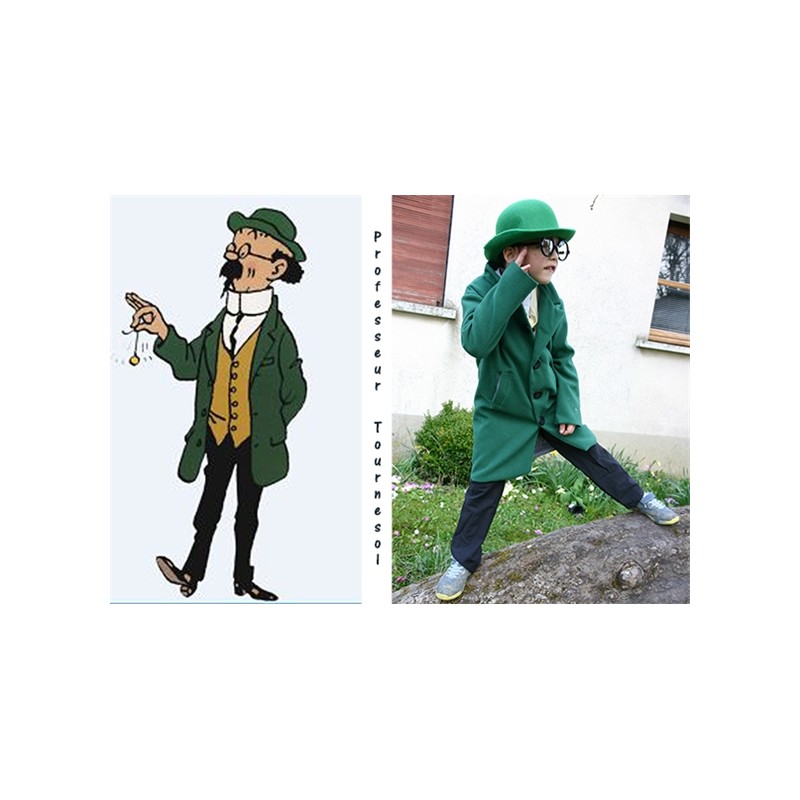 DEGUISEMENT VESTE VERTE PROFESSEUR TOURNESOL TAILLE XS