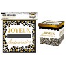 URNE LEOPARD ECRITURE JOYEUX ANNIVERSAIRE OR 20 X 20 X 20 CM 