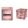 URNE ROSE GOLD ECRITURE JOYEUX ANNIVERSAIRE BLANCHE 20 X 20 X 20 CM 