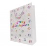 SAC CADEAU BLANC ET MULTICOLORE JOYEUX ANNIVERSAIRE 30 X 40 X 12 CM