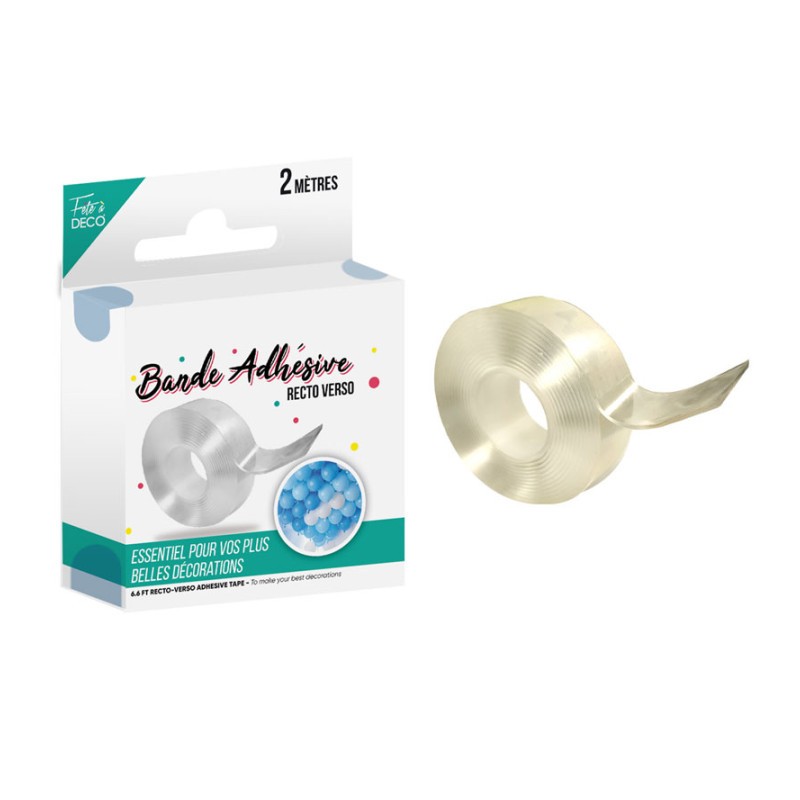 RUBAN ADHESIF DOUBLE FACE 1 CM X 2 METRES