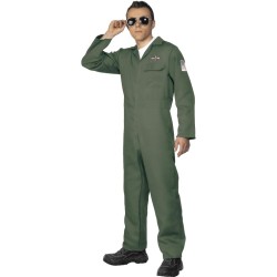 DEGUISEMENT AVIATEUR TOP GUN PILOTE DE CHASSE COMBINAISON SEULE TAILLE L