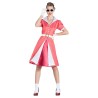 DEGUISEMENT ROBE ROUGE A POIS BLANC ANNEES 50 BARBARA TAILLE M-L