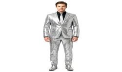 DEGUISEMENT ENSEMBLE ARGENT BRILLANT TAILLE 62