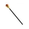 SCEPTRE ROYAL 43 CM BATON NOIR TETE COURONNE ROUGE ET OR